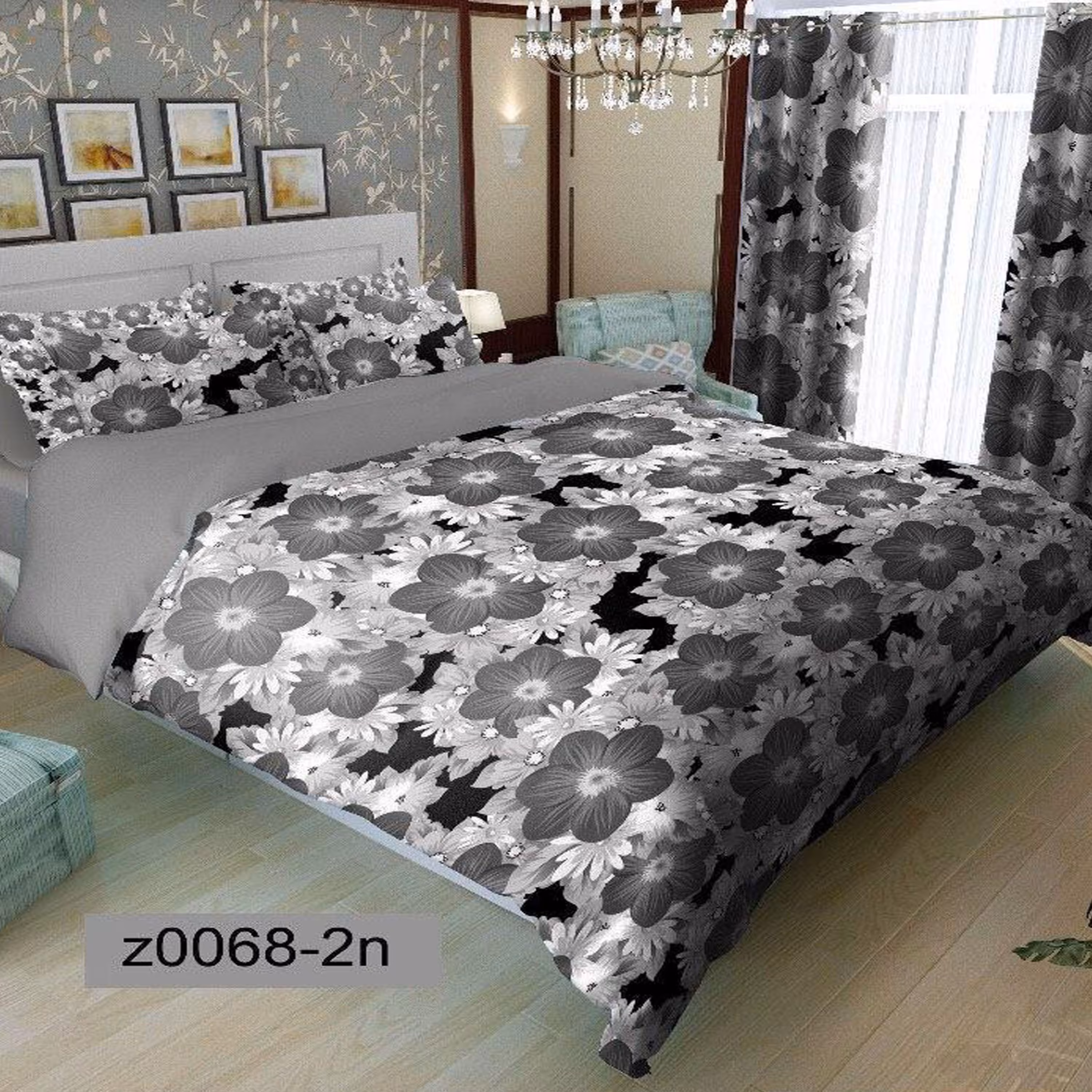 سرویس روتختی 2 نفره تنسل چاپی برندترک لند(Turk Land) z 68