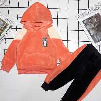 ست دوتیکه اسپرت دختر و پسر مخمل داخل کرک فوق العاده با کیفیت و ضخیم