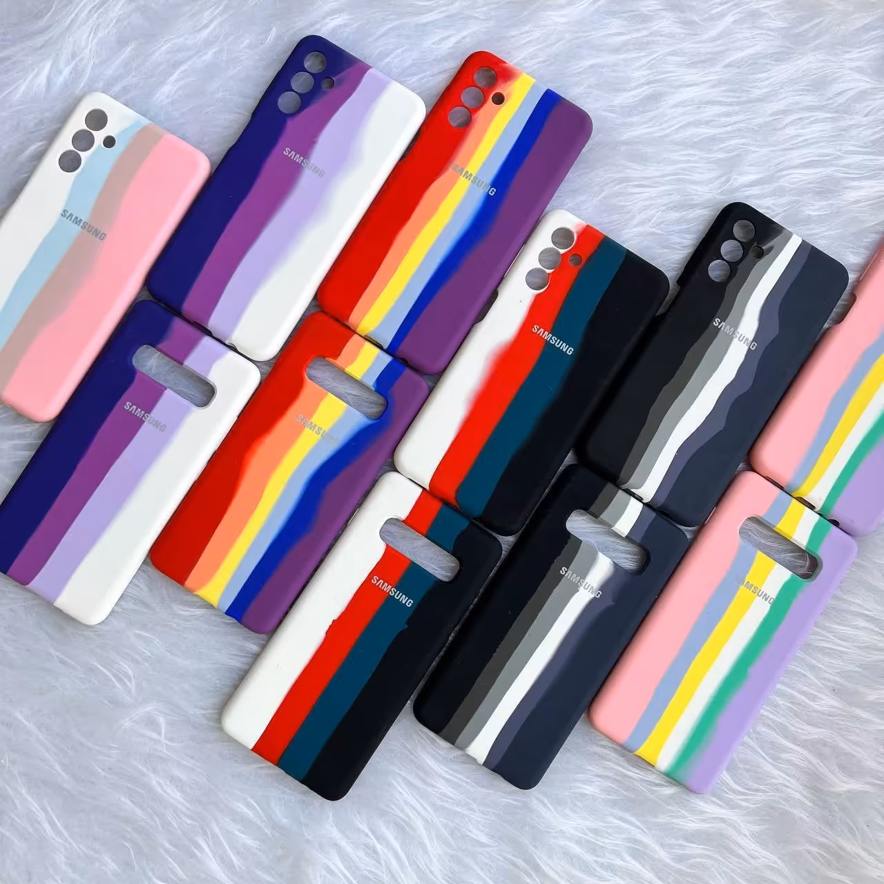 قاب گوشی رنگین کمانی سیلیکونی اورجینال سامسونگ و شیائومی