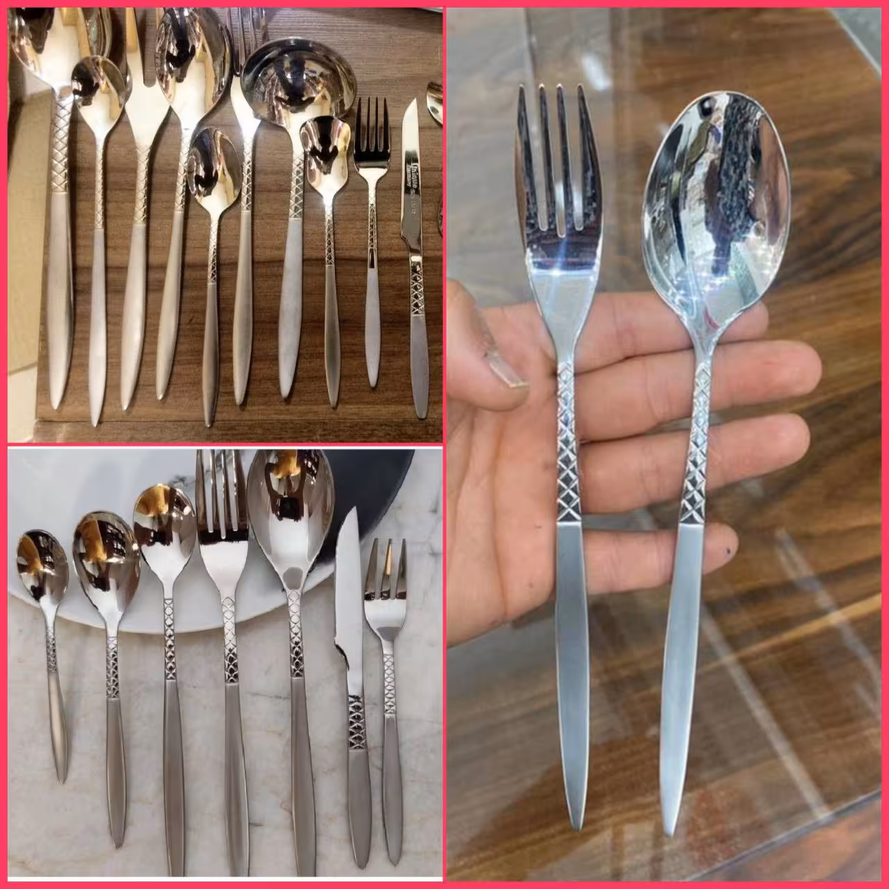 سرویس قاشق و چنگال تمام استیل120 پارچه 24 نفره یونیک