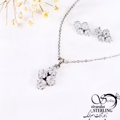 نیمست دایره 4تایی با نقره 925 کد 10606