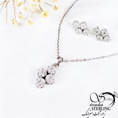 نیمست دایره 4تایی با نقره 925 کد 10606