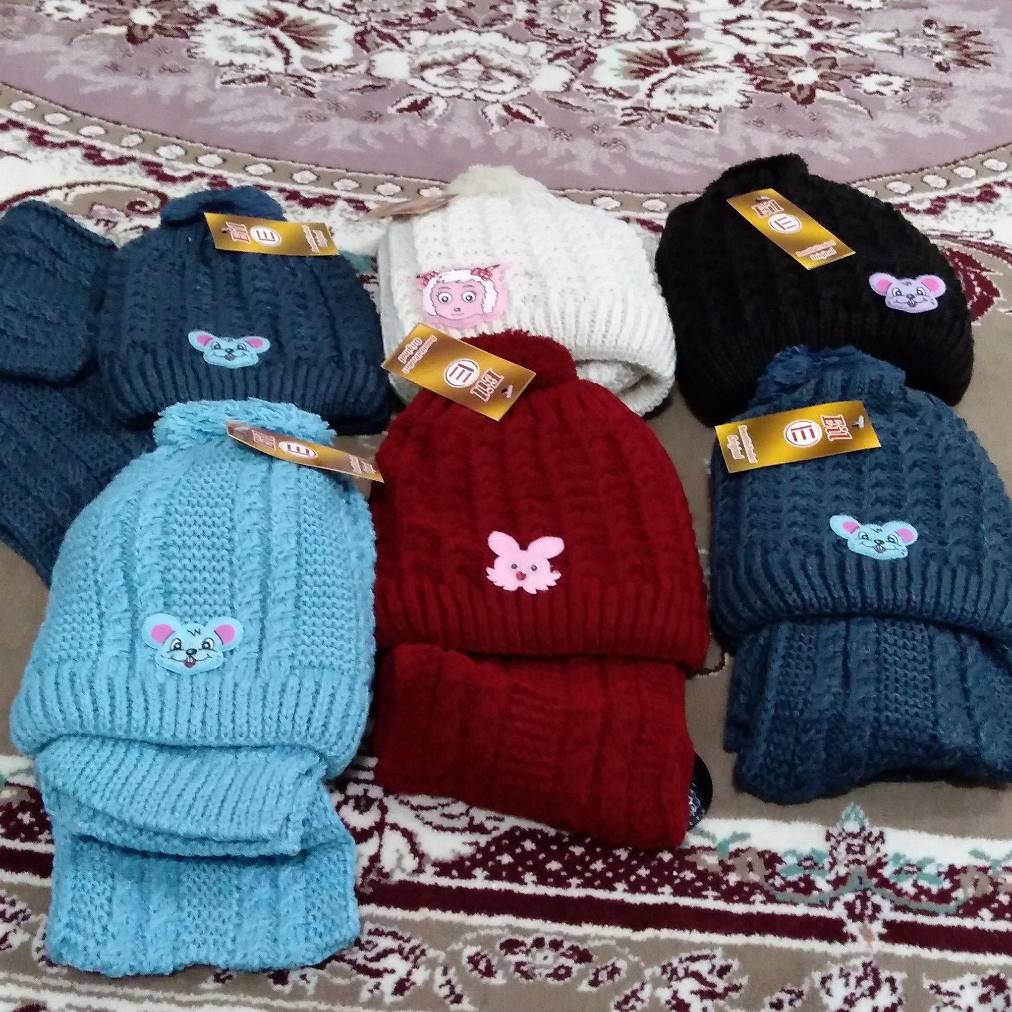 کلاه شال گردن دخترانه مارپیچ