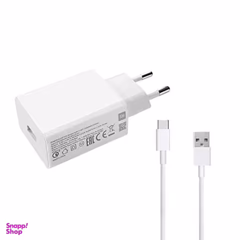 آداپتور و شارژر دیواری شیائومی ظرفیت 20 وات به همراه کابل تبدیل USB C