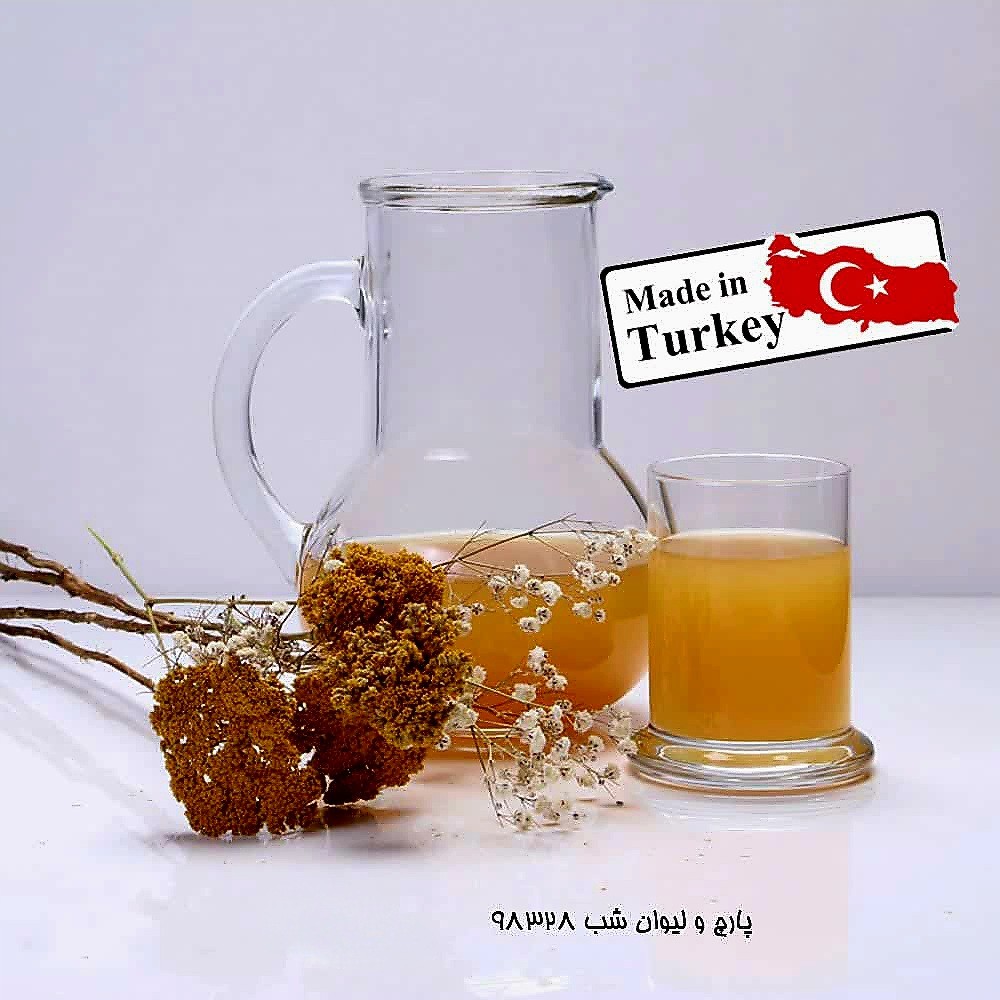 پارچ و لیوان شب پاشاباغچه ترکیه مدل 98328 بسته دو عددی