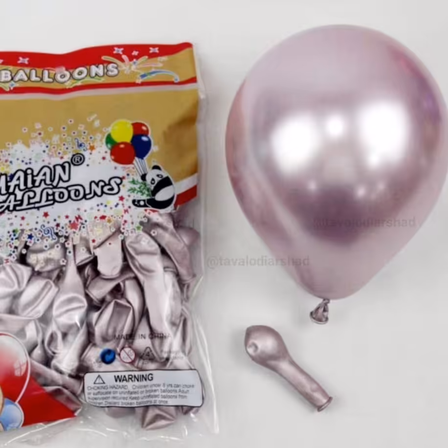 بادکنک کروم 6 اینچ یاسی