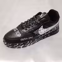 کتونی نایک ونس مشکی پتینه سایز 41 تا 44 رنگ مشکی سفید