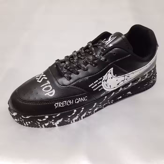 کتونی نایک ونس مشکی پتینه سایز 41 تا 44 رنگ مشکی سفید