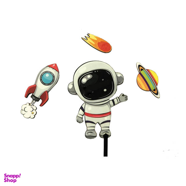 تاپر تزیین کیک بهگز مدل آدم فضایی مجموعه 4 عددی