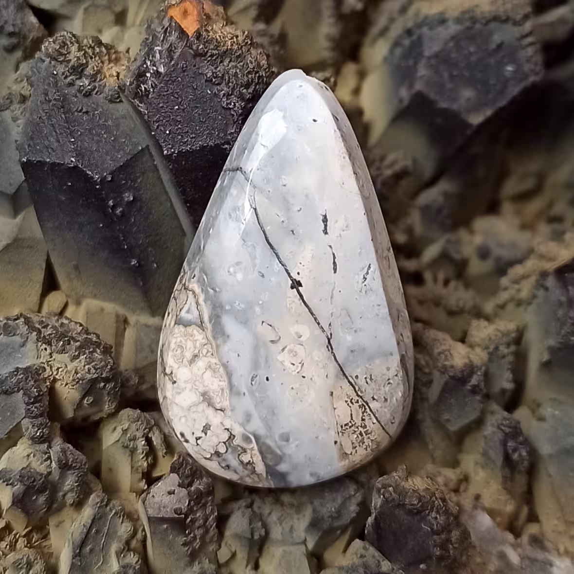 نگین سنگ جاسپر مالیگانو کد 396