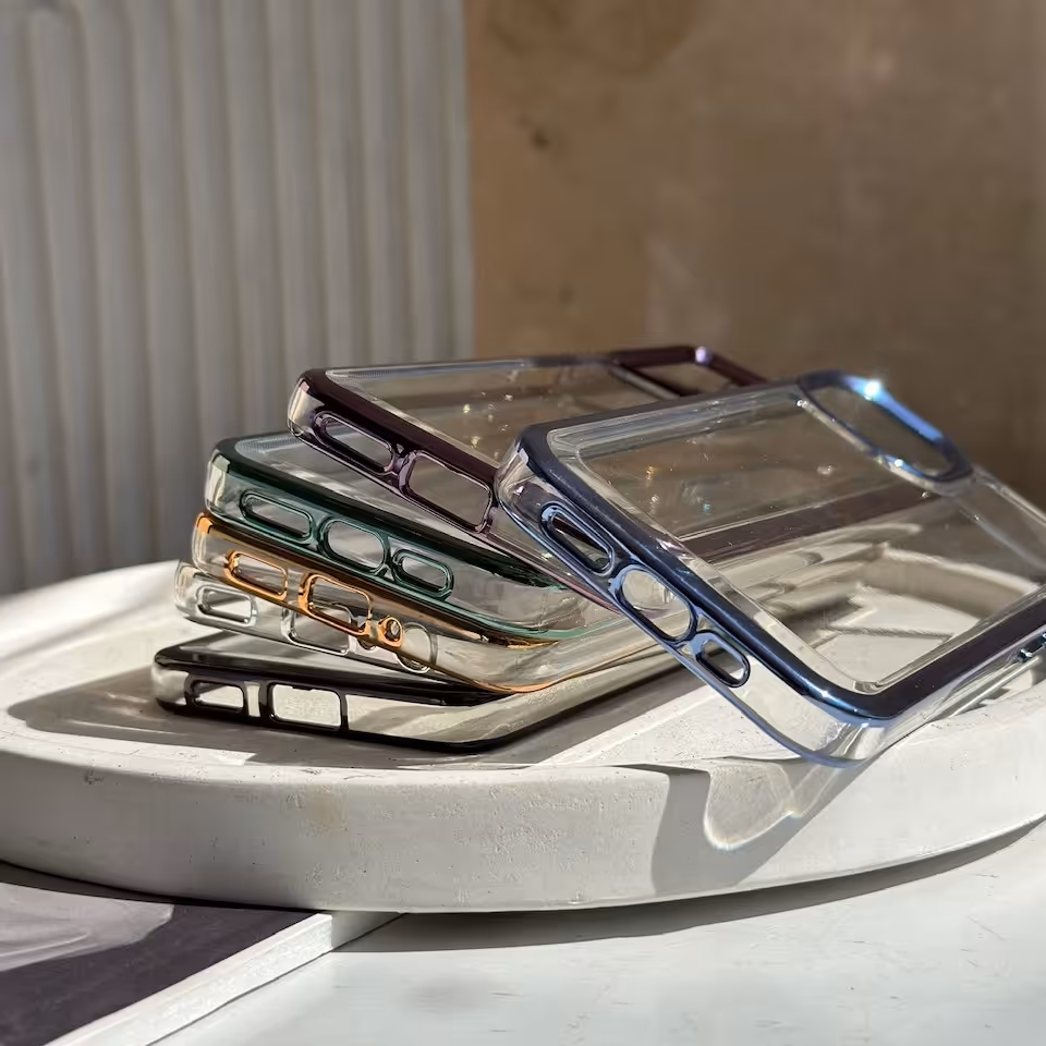 قاب گوشی الکترو پلیتینگ پشت شفاف ( کد C1409) ، هزینه ارسال رایگان، فروشگاه جاسپرمال 