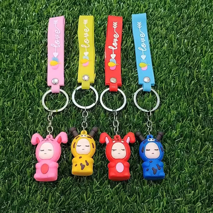 جاکلیدی فانتزی نوزاد چشم بسته ـــ سرکلیدی یا جا سویچی آویز کیف و کوله سیلیکونی ضد آب (جوجه شاپ )