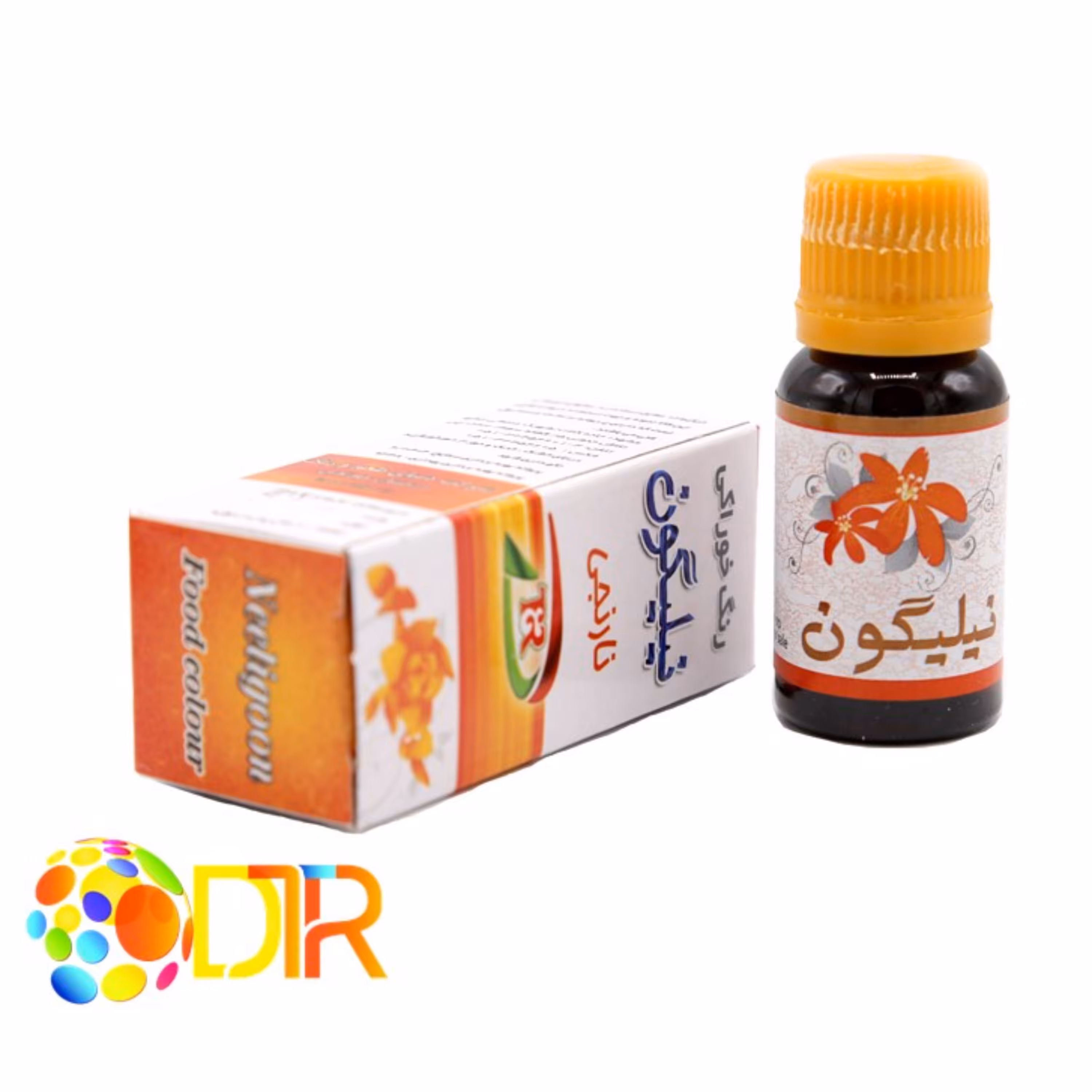 رنگ خوراکی مایع نارنجی 18 گرمی نیلیگون