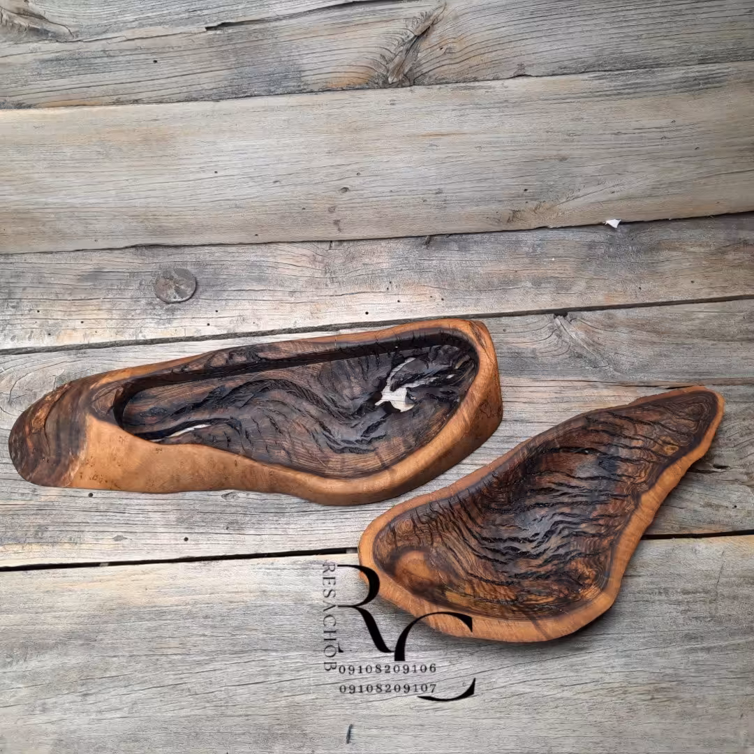 ظروف سرو و پذیرایی چوبی دو تیکه مدل C1272