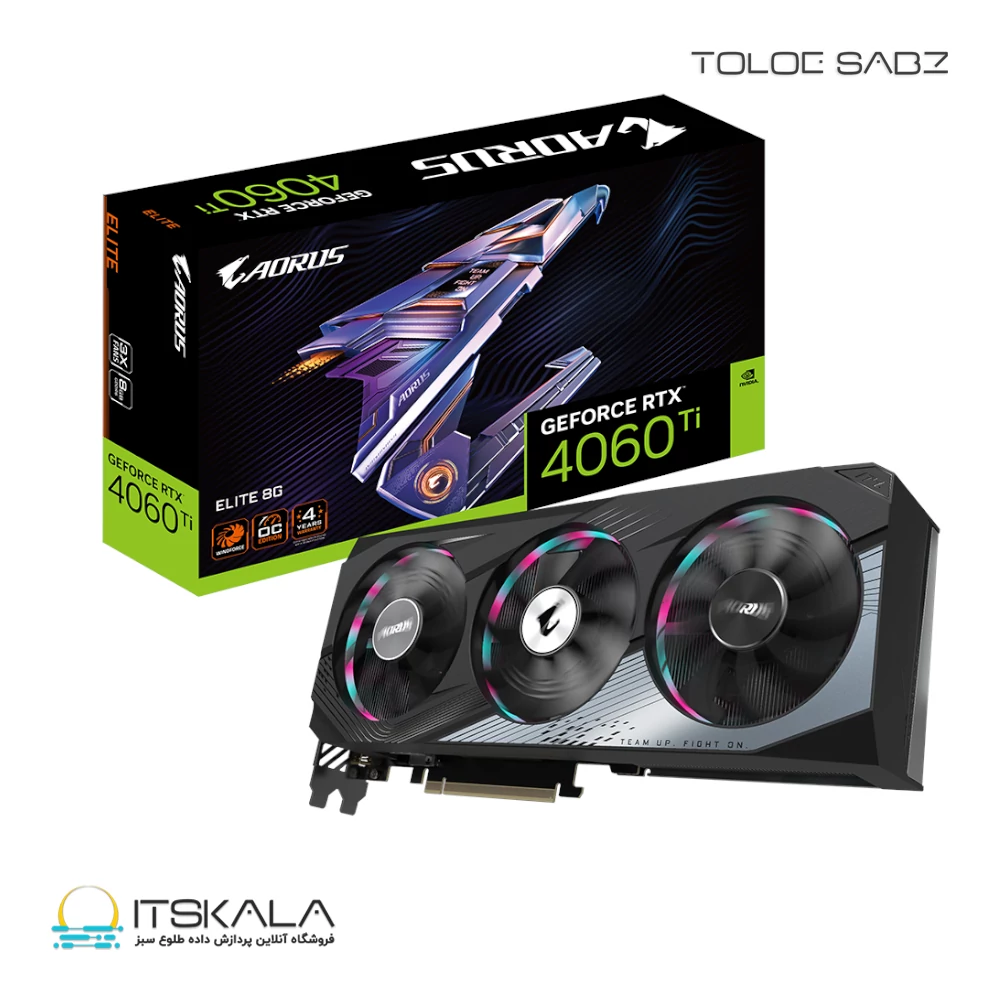 قیمت و خرید کارت گرافیک گیگابایت مدل AORUS GeForce RTX 4060 Ti ELITE 8G | ITSKALA