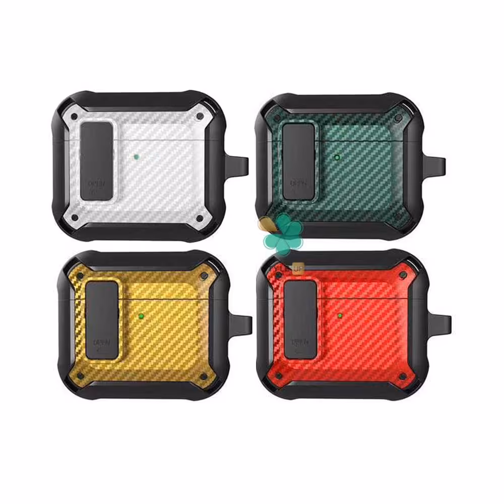 کاور هندزفری Carbon Defender قفل دار مناسب Airpods 4