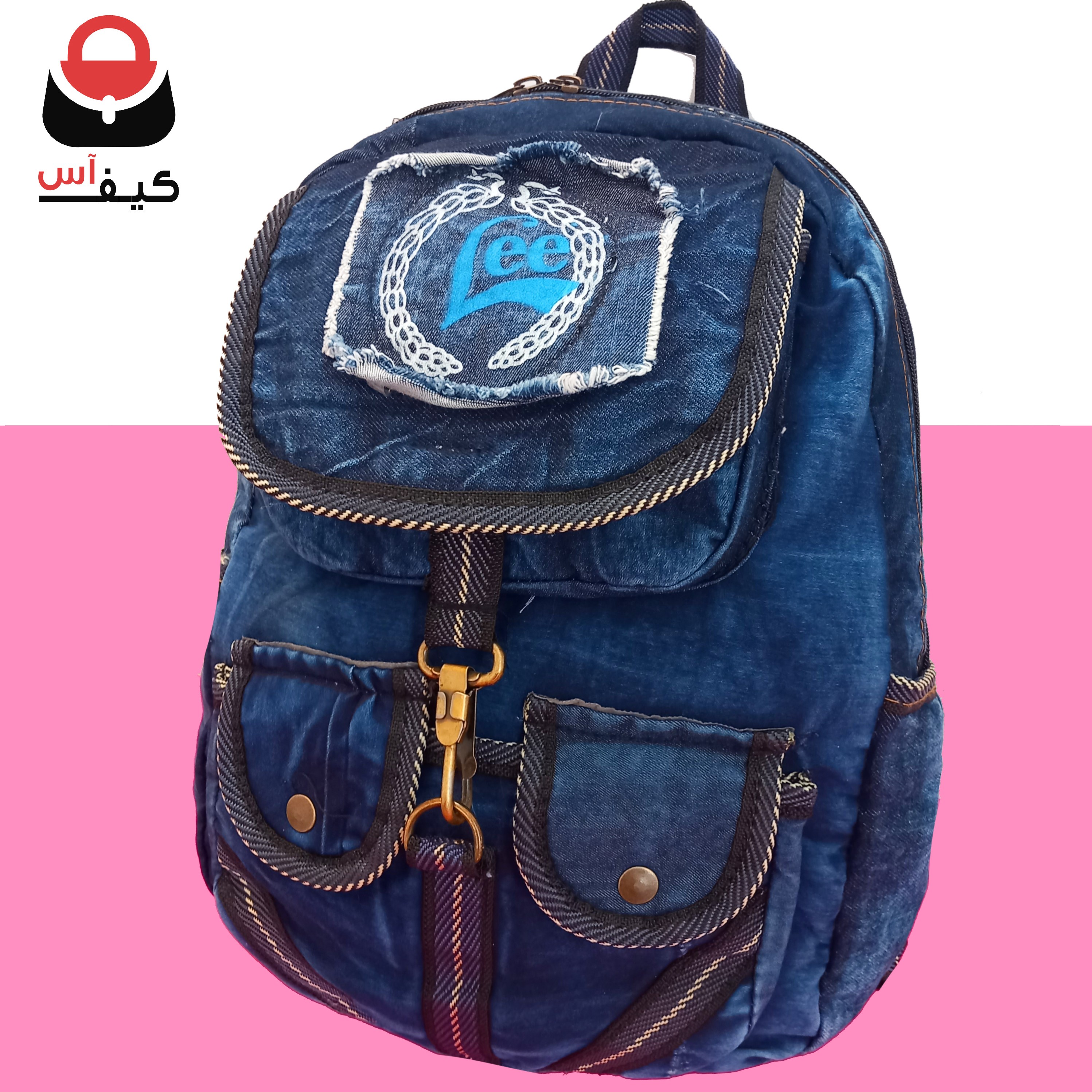 کوله پشتی لی جین شیک اسپورت تحصیل و روزمره مدل تکه دوزی