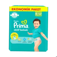 پوشک بچه پریما ترکیه سایز 6 بسته 40 عددی تاریخ جدید