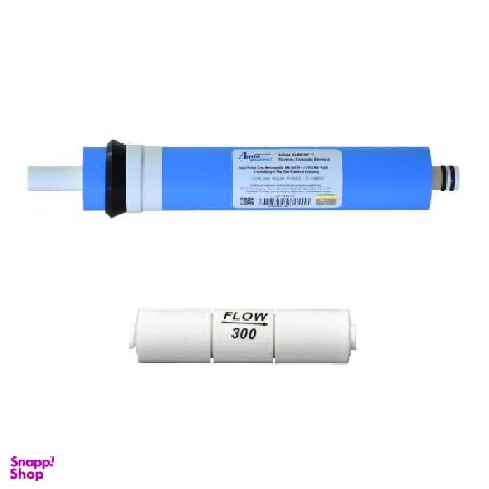 فیلتر ممبران دستگاه تصفیه آب آکوا پیورست مدل AP-75G + محدود کننده فاضلاب مدل FLOW 300