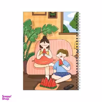 دفتر مشق 100 برگ بامبیلیپ طرح دخترهای هندوانه خور کد 4117608