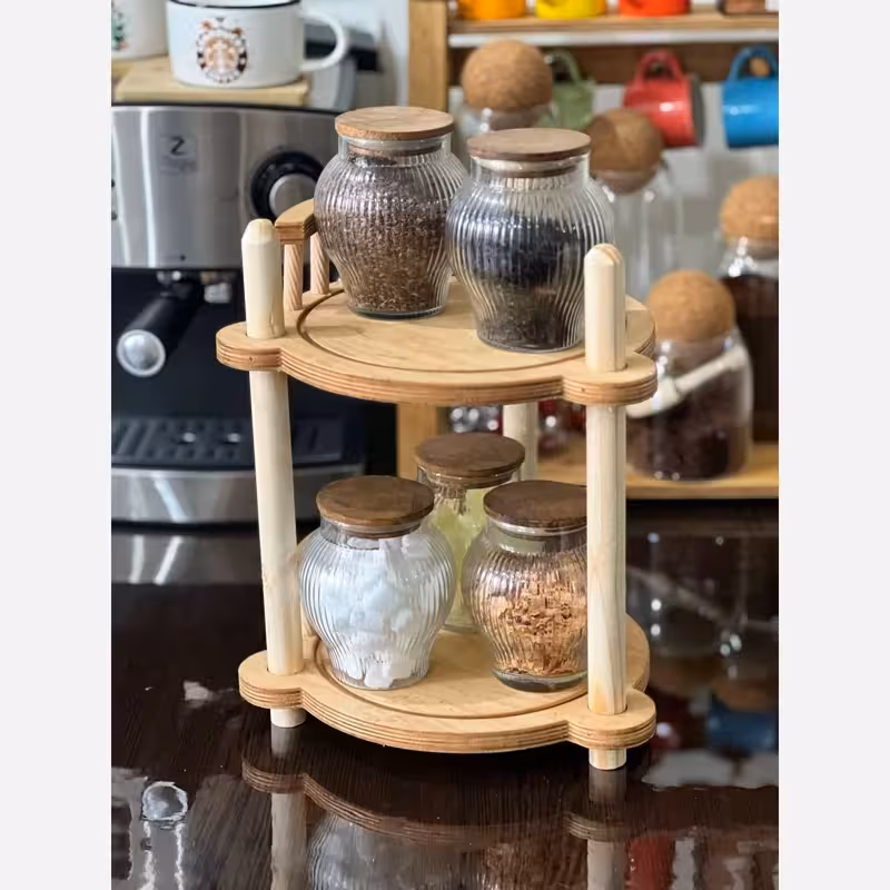 استند دو طبقه مدل قلعه جنس چوب روس ضد آب  رنگ روغنی با بهترین کیفیت