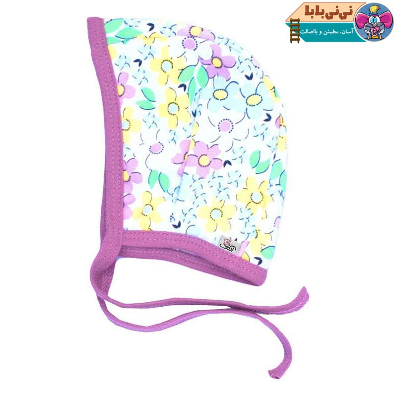 کلاه بندی آدمک طرح گلهای رنگارنگ کد 02