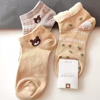 جوراب مچی وارداتی اریجینال نخ پنبه اعلا خرسی تدی فری سایز از 35 تا 41 