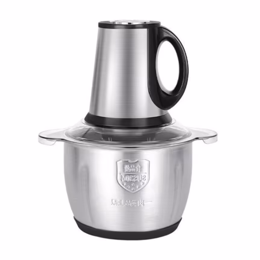 خرد کن  و غذاساز مدل استیل (3لیتری ) با 4 تیغه اضافی و تیغه همزن