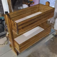 جا پیاز سیب زمینی چوبی مستطیلی 