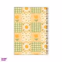 دفتر مشق 100 برگ بامبیلیپ طرح پترن گل چهل تکه کد 0805755