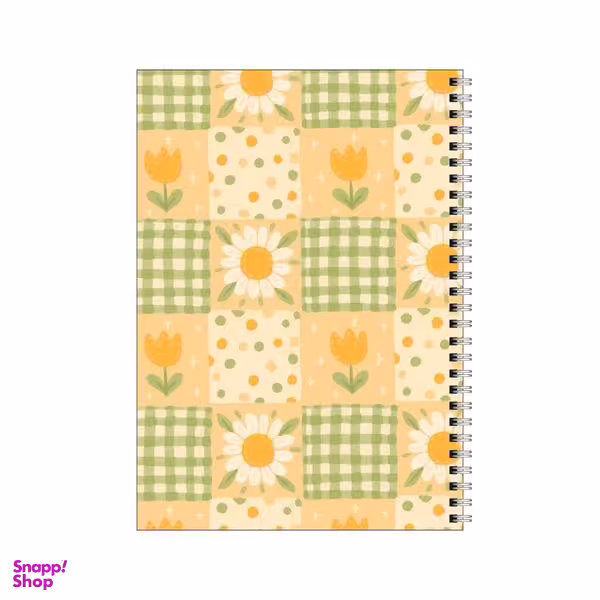 دفتر مشق 100 برگ بامبیلیپ طرح پترن گل چهل تکه کد 0805755