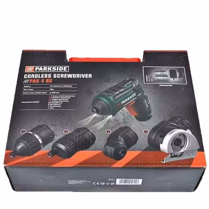 پیچ گوشتی شارژی پارکساید مدل PAS  4   B2 مجموعه 5 عددی (( اصل آلمان))