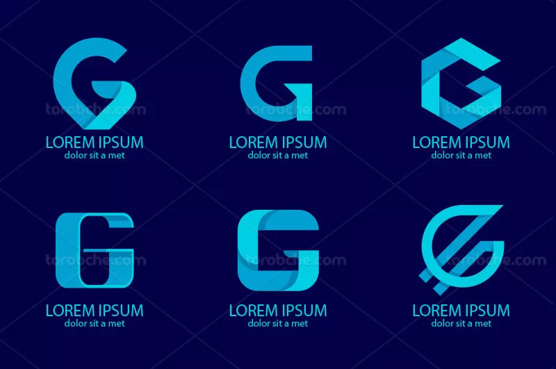 وکتور لوگو حرف لاتین G | گرافیک با طعم تربچه