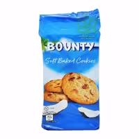 کوکی با تکه های شکلات شیری و نارگیل 180 گرم بونتی - bounty