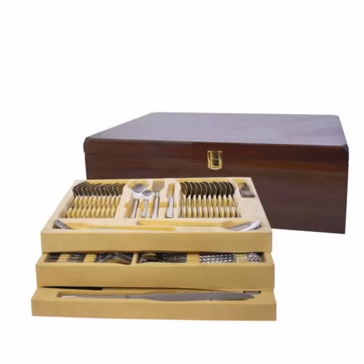 سرویس قاشق و چنگال  137 پارچه ام جی اس مدل DF007