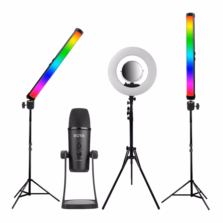 کیت استودیو خانگی با میکروفون حرفه ای F-kit3