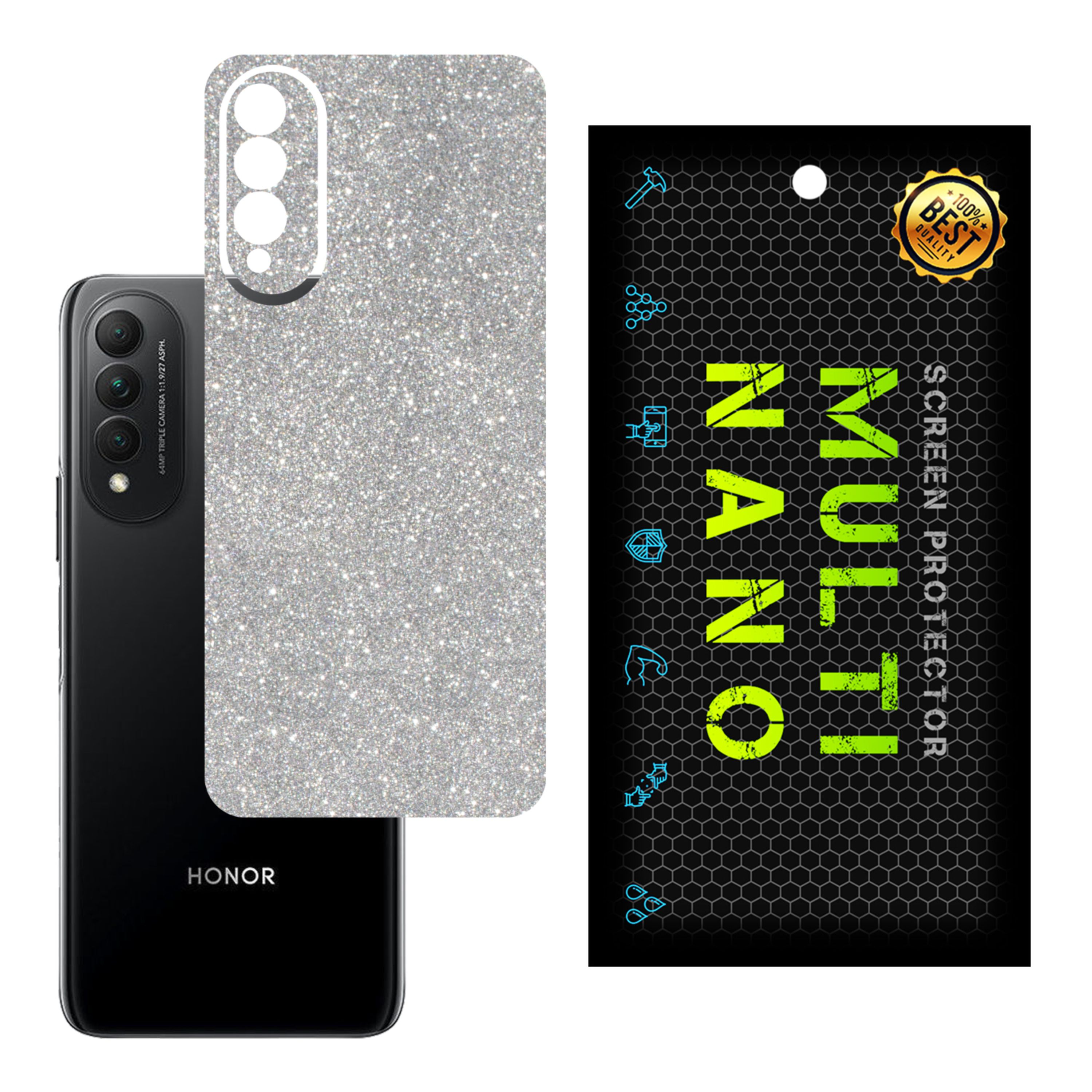 برچسب پوششی MultiNano مدل X-G1F-Silver برای پشت موبایل هوآوی Honor X20 SE