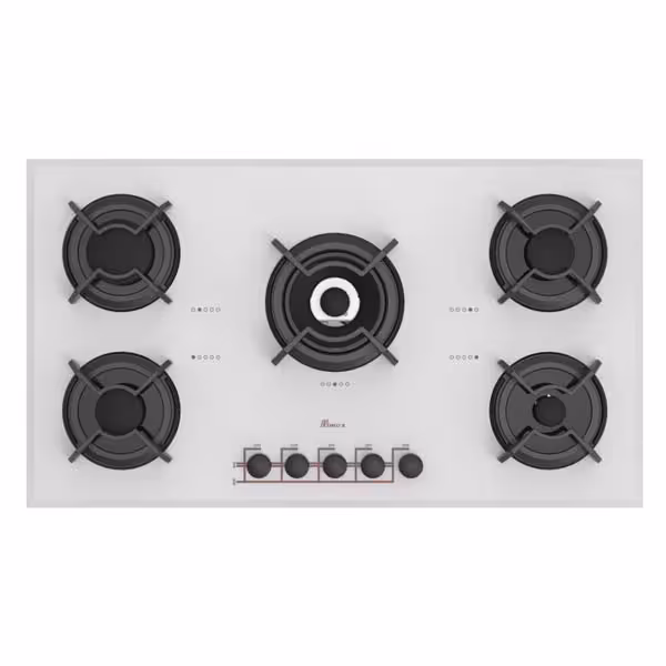 اجاق گاز صفحه ای بیمکث 5 شعله مدل MG 0011 سفید