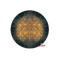 فرش ماشینی گرد کلاریس کلکسیون کهنه نما کد 100603 طلایی