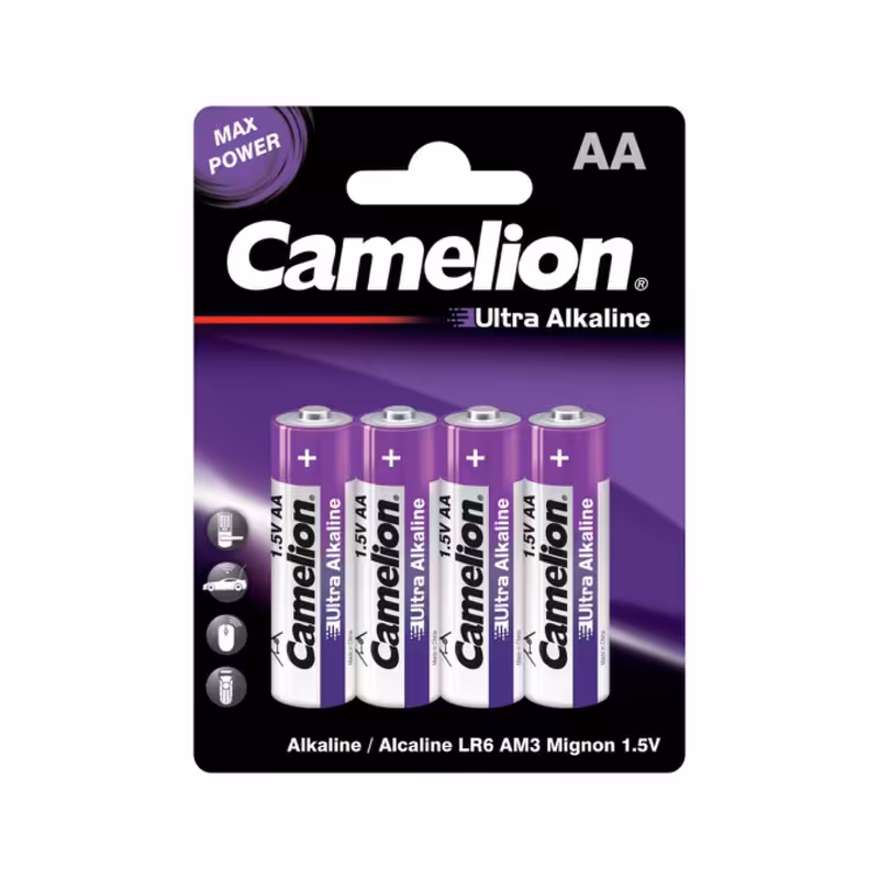 باتری قلمی کملیون مدل  Ultra Alkaline بسته چهار عددی