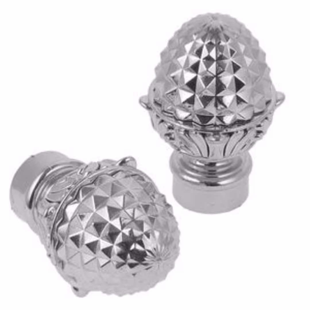 قبه کاجی رنگ نقره ای لوازم پرده