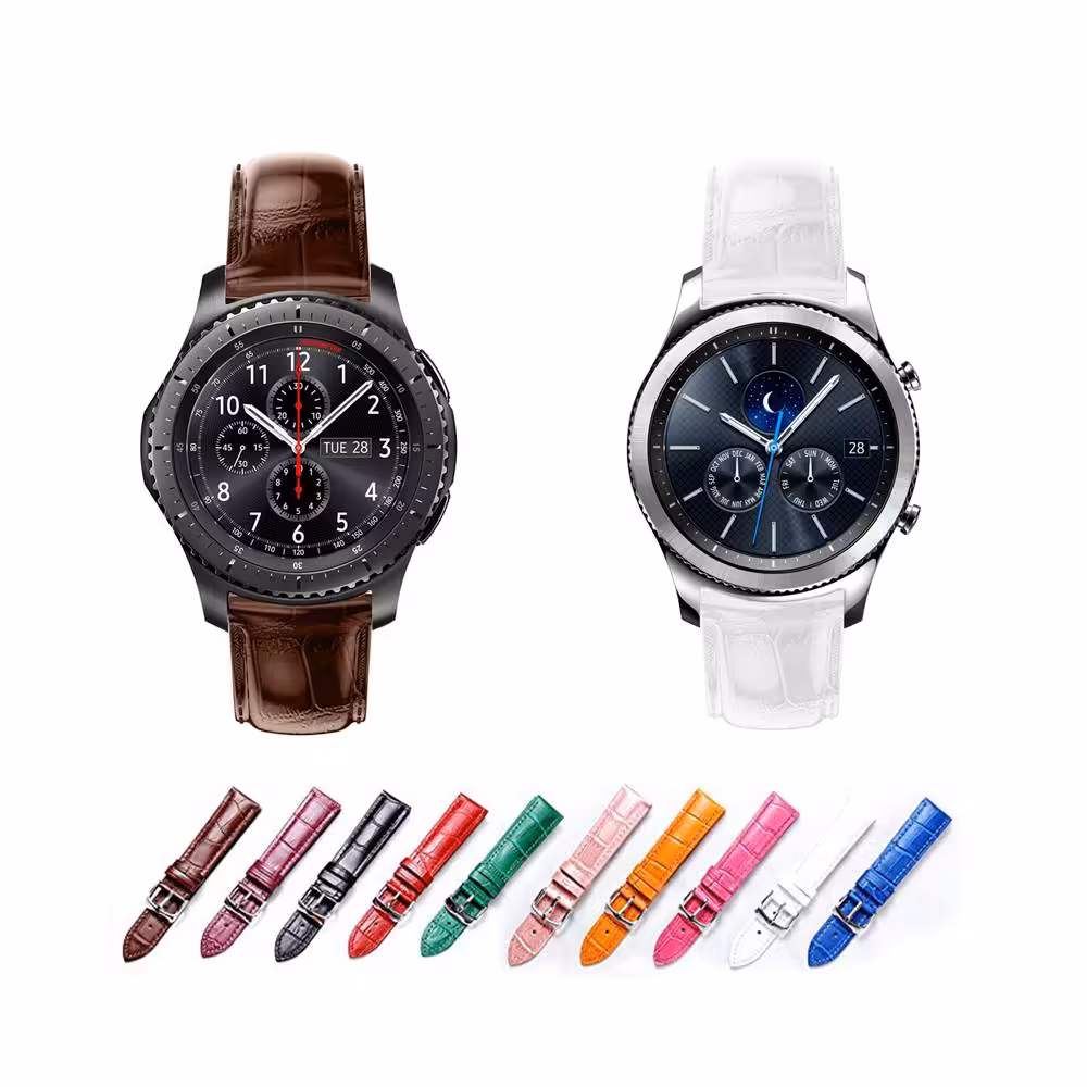 بند چرمی ساعت هوشمند سامسونگ Gear S3 طرح Alligator