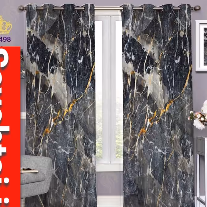 پرده های چاپی طرح  سنگ