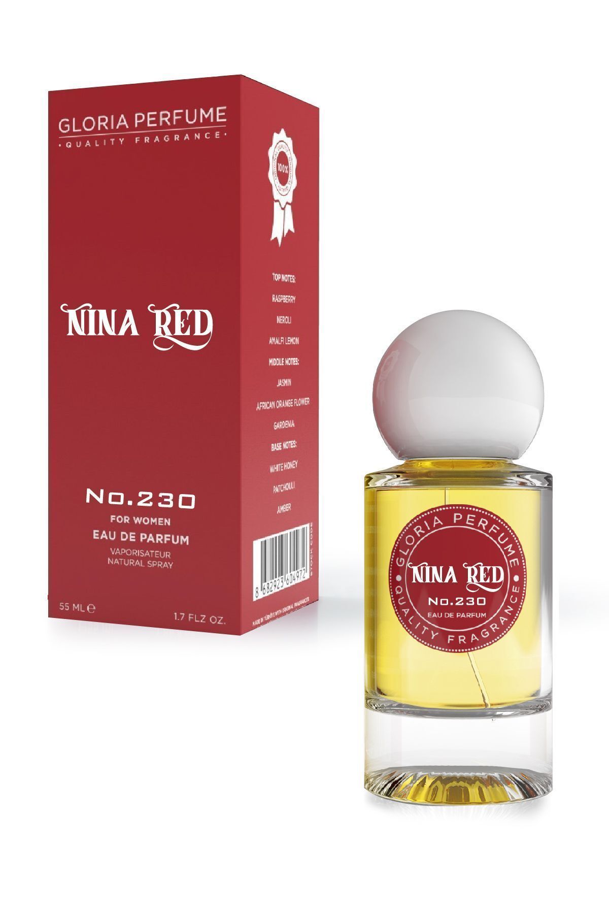 عطر زنانه نینا قرمز 55 میل ادوپرفیوم Gloria Perfume