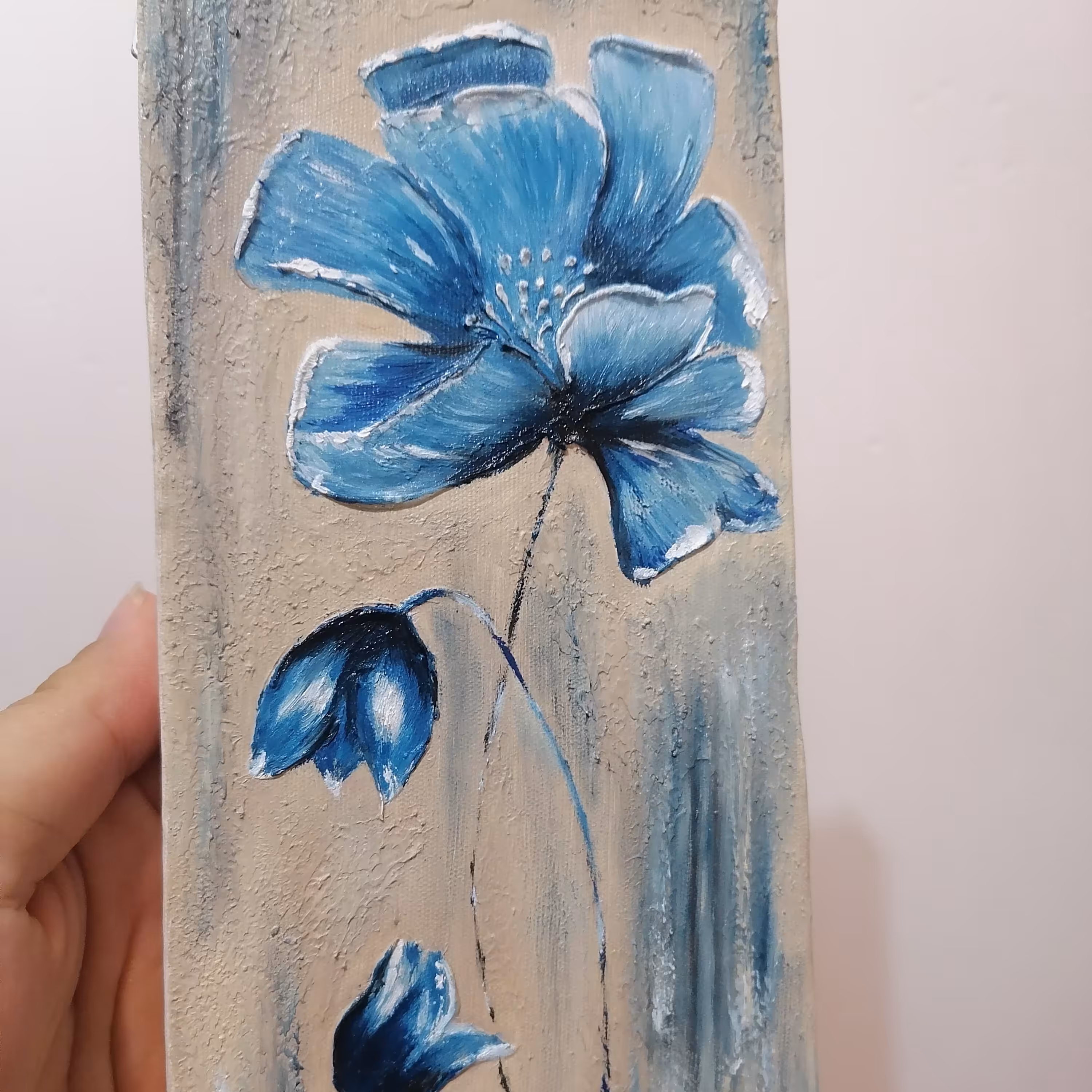 تابلو گل آبی 