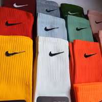 جوراب ساق بلند زنانه مردانه نایک جنس نخ هندی24 رنگ جذاب سایز36تا44