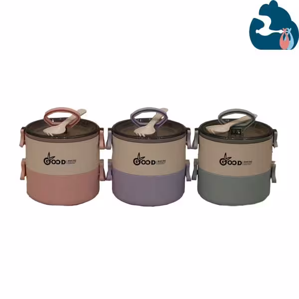 ظرف دو طبقه بامبو کودک good