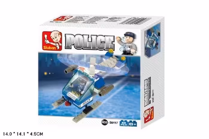 بلوک 48 تکه هواپیمای پلیس sluban کد 117