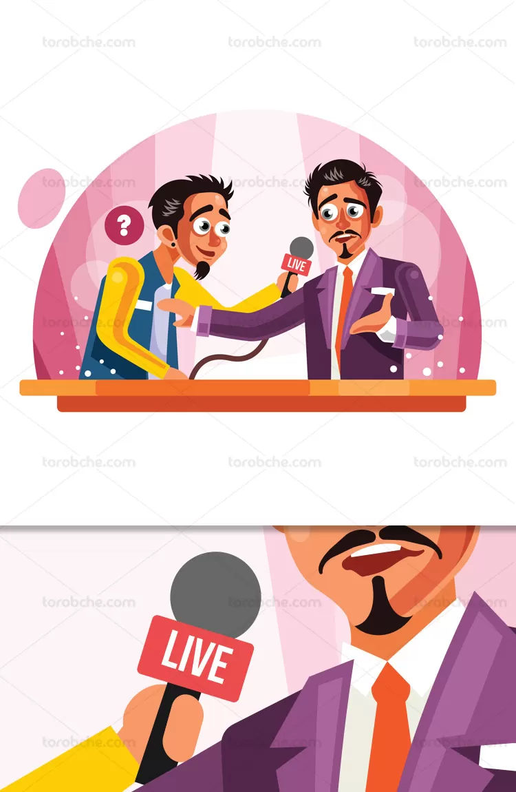 وکتور خبرنگاری با کیفیت | گرافیک با طعم تربچه