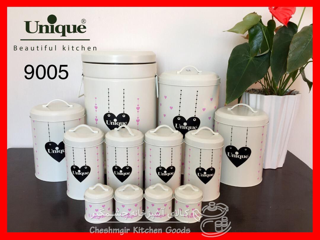 سرویس 12 پارچه طرح قلب درب فلزی یونیک کد UN_9005